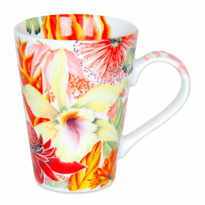 Кружка «Экзотические цветы», 420 мл, фарфор, декор, KOENITZ, Германия, Большие кружки