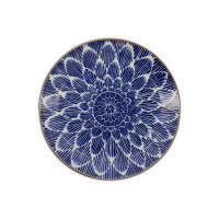 Тарелка закусочная, 21.5 см, фарфор, белый, синий, серия Ohuke Dahlia, TOKYO DESIGN, Нидерланды