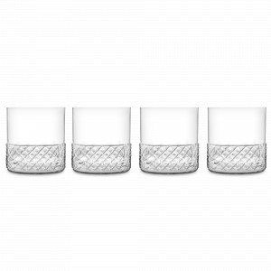 Набор из 4-х стаканов для виски DOF, 380 мл, бессвинцовый хрусталь, серия Roma 1960, LUIGI BORMIOLI, Италия, Стаканы для виски и коньяка LUIGI BORMIOLI