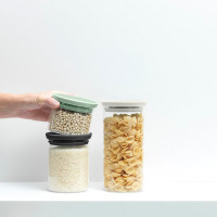 Набор из 3-х банок для сыпучих продуктов, 0.3, 0.6, 1.1 л, стекло, пластик, силикон, BRABANTIA, Бельгия_00812680046933895201.jpg