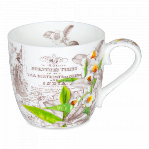 Кружка «Чайная пауза», 450 мл, костяной фарфор, декор, KOENITZ, Германия, Большие кружки