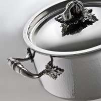 Кастрюля из нержавеющей стали, 3,5 л, диаметр 20 см, высота 13 см, нержавеющая сталь, крышка с посеребренной декорированной ручкой, серия Opus Prima, RUFFONI, Италия_00792300046420949905.jpg
