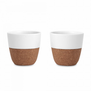 Набор из 2 стаканов, 150 мл, фарфор, пробка, белый, серия Lauren, VIVA Scandinavia, Дания, Скидка до -20% на Viva Scandinavia