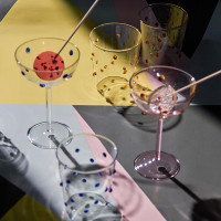 Набор из 4-х стаканов для воды/коктейлей Pom-pon, 425 мл, стекло, мультиколор, серия Orb, LIBERTY JONES, Россия_00817550037604913033.jpg