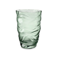 Ваза Crumpl, 20 см, стекло, зеленый, BERGENSON BJORN, Великобритания