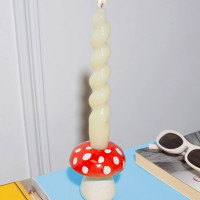 Подсвечник на одну свечу, 7.5 см, керамика, белый, серия Amanita, DOIY, Испания_00819740050514295468.jpg