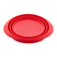 Дуршлаг складной, 23 см, силикон, красный, LEKUE, Испания