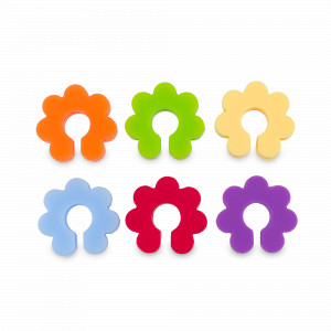 Набор из 6-ти маркеров для бокалов Flower, силикон, мультиколор, серия Bar Craft, HOMEFEEL, Россия, Барные аксессуары для коктейлей