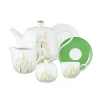 Сервиз чайный на 6 персон, 21 предмет, серия Liberty Meadow Grasses, Green, SELTMANN, Германия, 