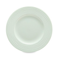 Тарелка обеденная, 27 см, фарфор, мятный, рельеф, серия Волна, DECOR DE TABLE, Россия