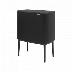Контейнер для мусора, 11 + 23 л, нержавеющая сталь, черный, серия BO TOUCH BIN, BRABANTIA, Бельгия, Touch BRABANTIA
