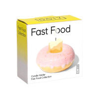 Подсвечник на одну свечу Donut, 7 см, керамика, розовый, серия Fast Food, DOIY, Испания_00819740050667079538.jpg