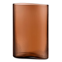 Ваза Туман, 29 см, хрусталь, карамельная, NUDE GLASS, Турция