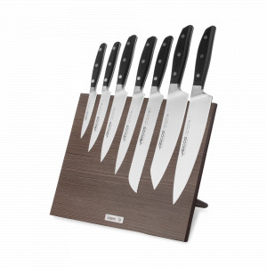Набор кухонных ножей, 7 штук, на магнитной композитной подставке ComposeEat (темное дерево), серия Manhattan, ARCOS, Испания, Набор ножей накири