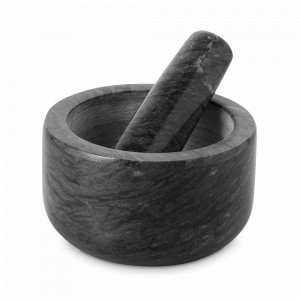 Ступка с пестиком, 13 см, черный мрамор, серия Marm, LIBERTY JONES, Китай, Мраморные ступки с пестиком