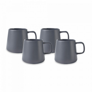Набор из 4-х кружек Sala, 375 мл, фарфор, тёмно-серый, серия Blend, MAXWELL WILLIAMS, Австралия, MAXWELL & WILLIAMS (Австралия)