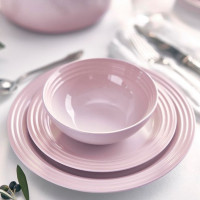Тарелка десертная, 22 см, каменная керамика, розовый, серия Shell Pink, LE CREUSET, Франция_00823640062886983643.jpg