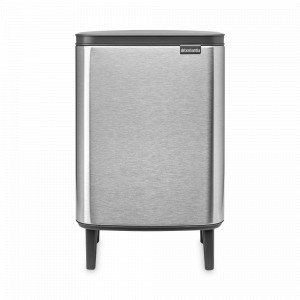 Контейнер для мусора на ножках, 12 л, нержавеющая сталь, стальной матовый, серия BO HI, BRABANTIA, Бельгия, Мусорные ведра на кухню