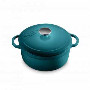Кастрюля с крышкой, 28 см, 5.5 л, чугун, бирюзовый, серия Profond, VOEUX, Франция, VOEUX (Франция)