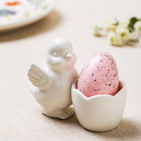 Подставка для яйца, керамика, белый, декор, серия Цыпленок, DECOR DE TABLE, Россия_00818670049426423107.jpg