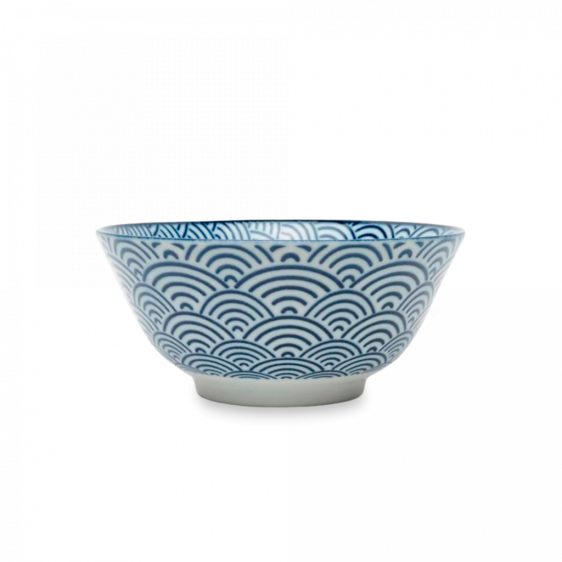 Салатник порционный Wave, 15.2 см, 500 мл, фарфор, белый, синий, серия Nippon Blue, TOKYO DESIGN, Нидерланды