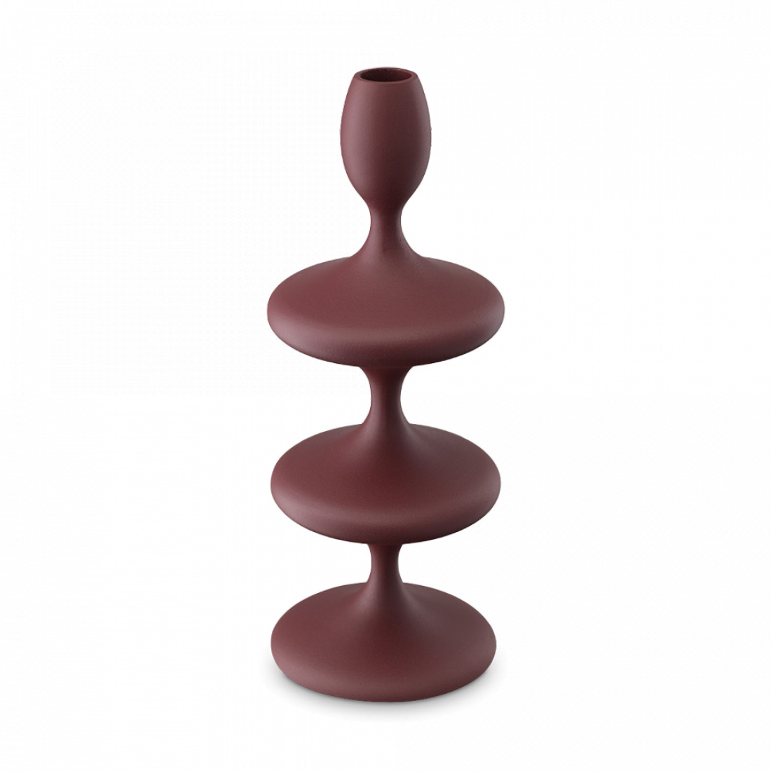 Подсвечник на одну свечу, 29 см, металл, бордовый, серия Vivlend, BERGENSON BJORN, Великобритания