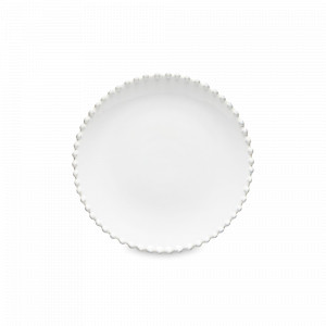 Тарелка для пасты White, 24 см, керамика, белый, серия Pearl, COSTA NOVA, Португалия, Белые тарелки для сервировки