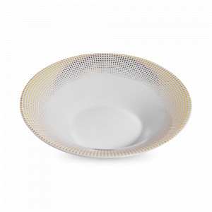 Салатник , 21 см, фарфор, белый, золотой, серия Meridien Gold, WALLENDORFER, Германия, Салатники белые