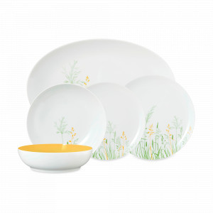 Сервиз обеденный на 6 персон, 20 предметов, серия Liberty Meadow Grasses, Green/Curry, SELTMANN, Германия, SELTMANN WEIDEN (Германия)