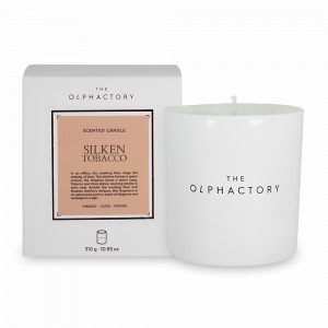 Свеча ароматическая «Silken Tobacco», 60 часов горения, воск, стекло, серия The Olphactory, AMBIENTAIR, Испания, Свечи AMBIENTAIR