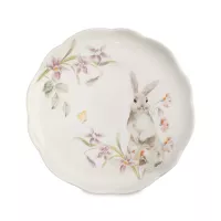 Тарелка закусочная, 20 см, керамика, белый, декор, серия Flower Rabbit, ANNA LAFARG, Китай, 