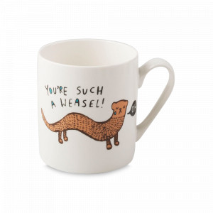 Кружка Weasel, 300 мл, костяной фарфор, белый, декор, CREATIVE TOPS, Великобритания, Белые кружки
