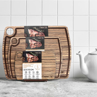 Доска разделочная композитная c желобом, 29х22см, зебрано натуральный, серия Fashion, ComposeEat, Россия_00810990064968064042.jpg