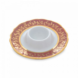 Подставка для яйца Охота, 12 см, фарфор, красный, серия Мария-Тереза, REPAST, Чехия, Мария-Тереза REPAST