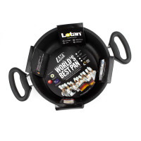 Алюминиевый сотейник с антипригарным покрытием, диаметр 20 см, высота 8 см, объем 1,8 л, для индукционных плит, с двумя фиксированными ручками, литой алюминий, толщина дна 10 мм, серия Frying Pans, AMT, Германия_00809800055178988285.jpg