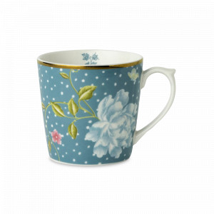 Кружка Seaspray Uni, 10.6 х 7.5 см, 0.24 л, фарфор, белый, синий, серия Uni, Laura Ashley, Великобритания, LAURA ASHLEY (Великобритания)