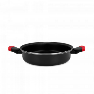 Сотейник , 24 см, сталь, стеклоэмаль, черный, серия Kilauea, VITRINOR, Испания, Сотейники из нержавеющей стали