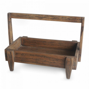 Поднос прямоугольный с ручкой, 25 х 40 см, тиковое дерево, коричневый, ROOMERS TABLEWARE, Нидерланды, Подносы