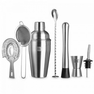 Набор для приготовления коктейля Plus, 7 предметов, нержавеющая сталь, пластик, VACU VIN, Нидерланды, Барные аксессуары для коктейлей