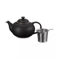 Чайник заварочный с ситечком, 1.3 л, каменная керамика, черный, серия Matte Black, LE CREUSET, Франция, 