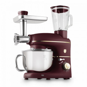 Комбайн кухонный многофункциональный с мясорубкой, пластик, матовый бордо, серия Leonardo, BERLINGER HAUS, Венгрия, НОВИНКИ