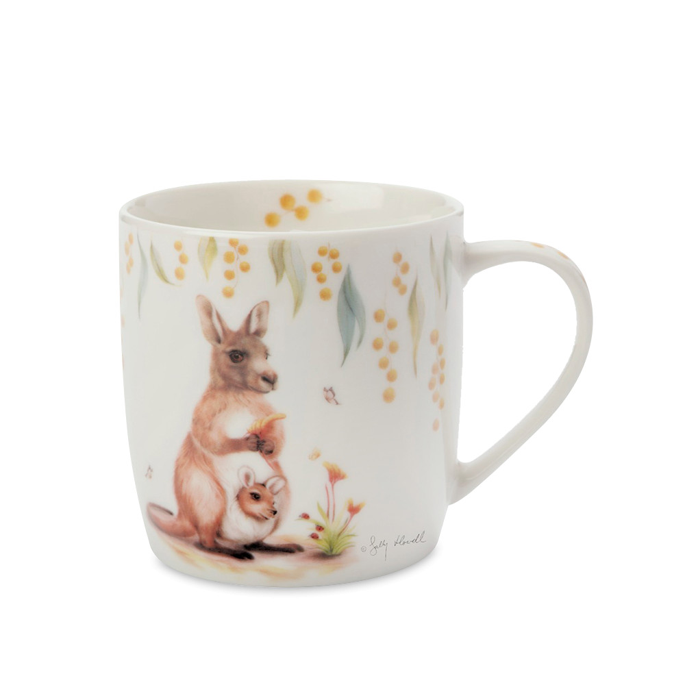 Кружка «Кенгуру c детёнышем», 340 мл, фарфор, белый, декор, серия Салли Хауэлл, MAXWELL WILLIAMS, Австралия