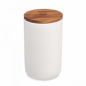 Банка для хранения, 750 мл, керамика, дерево, белый, серия Home, DECOR DE TABLE, Китай, DECOR DE TABLE (Россия)