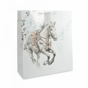 Пакет подарочный «White horse», 42 х 48 см, бумага, белый, серия Horse, ANNA LAFARG, Китай, Horse ANNA LAFARG
