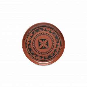 Тарелка закусочная Aztec, 22.8 см, керамика, коричневый, декор, серия Pacifica, COSTA NOVA, Португалия, Тарелки закусочные