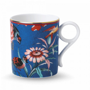 Кружка Пионы, 240 мл, костяной фарфор, синий, серия Paeonia Blush, WEDGWOOD, Великобритания, Дорогие кружки