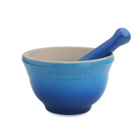 Ступка с пестиком, 0,3 л, 11,5 см, керамика, синий, серия Marseille, LE CREUSET, Франция