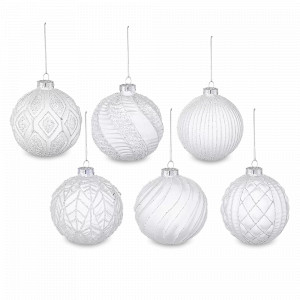 Набор из 6-х ёлочных украшений Шарики Freezy magic, 9.7 см, стекло, серия New Year Essential, TKANO, Россия, Декор для дома TKANO