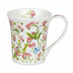 Кружка «Незабудки розовые», 210 мл, костяной фарфор, декор, серия Jura, DUNOON, Великобритания, DUNOON (Великобритания)