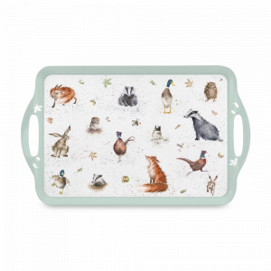 Поднос с ручками, 48 х 29,5 см, пластик, декор, серия Забавная фауна, PIMPERNEL, Великобритания, Подносы